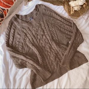 light brown knit sweater